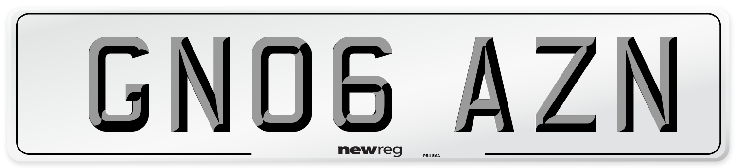 GN06 AZN Number Plate from New Reg